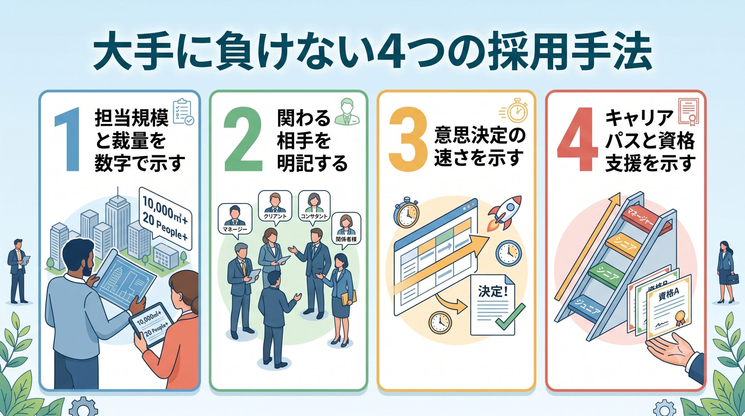 ビルマネジメント 採用 大手に負けない手法