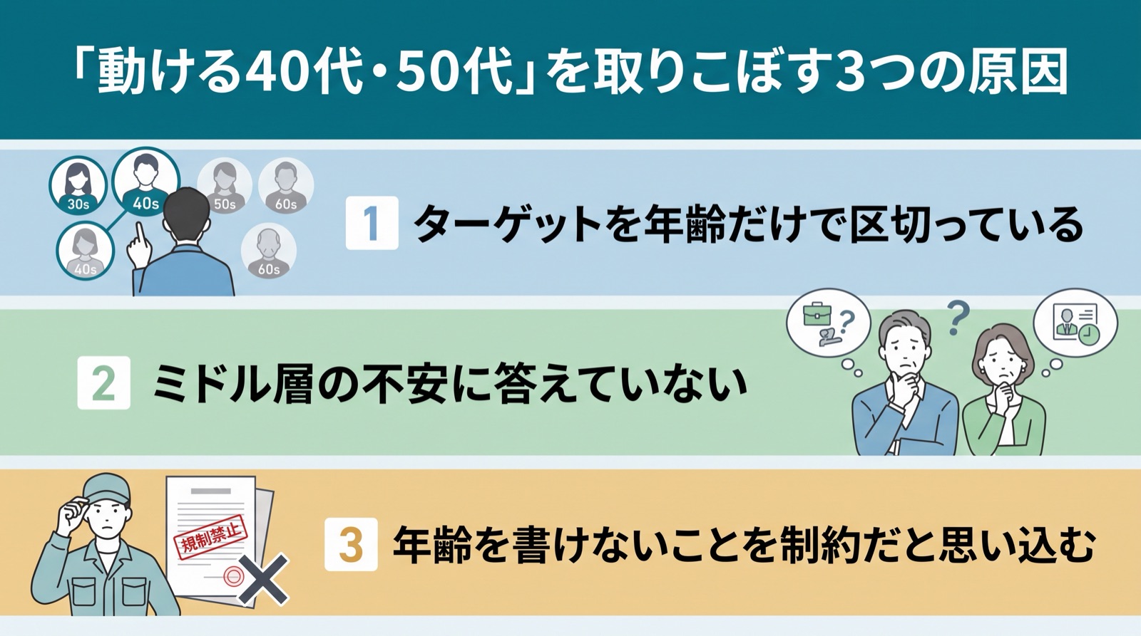 ビル管理 中途採用 40代のミドル層を取りこぼす3つの原因